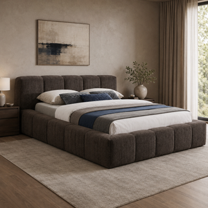 Carlin Chenille Fabric Upholstered Bed