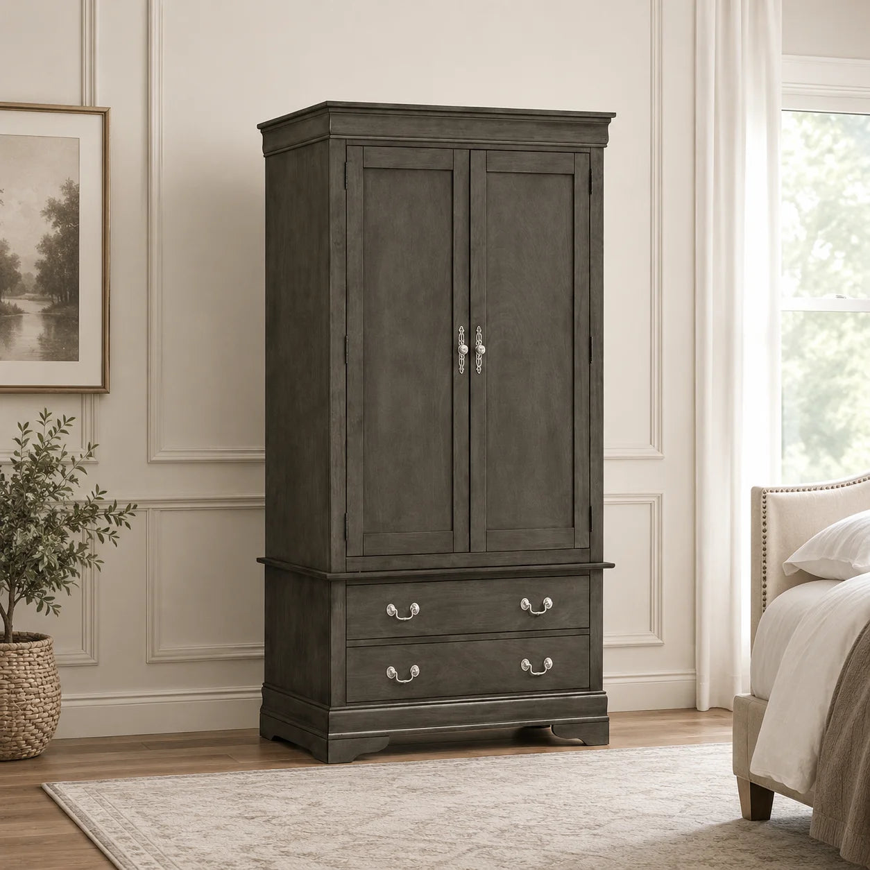 Louis Philippe Grey Wardrobe