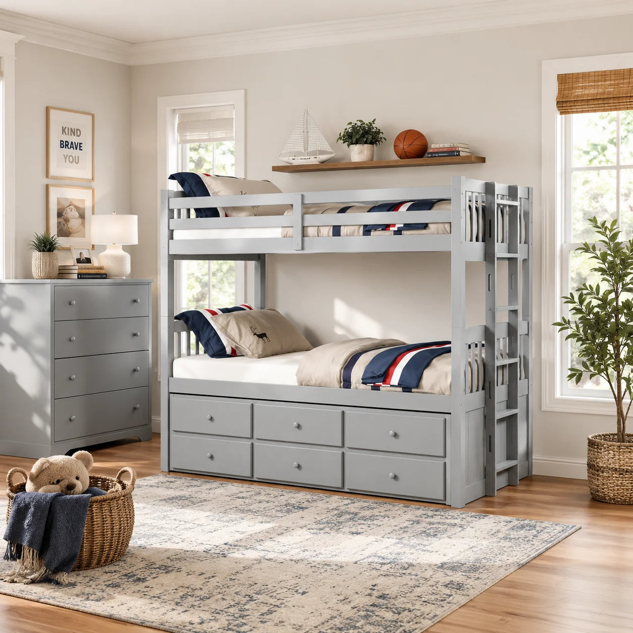 Cama Triple Grey