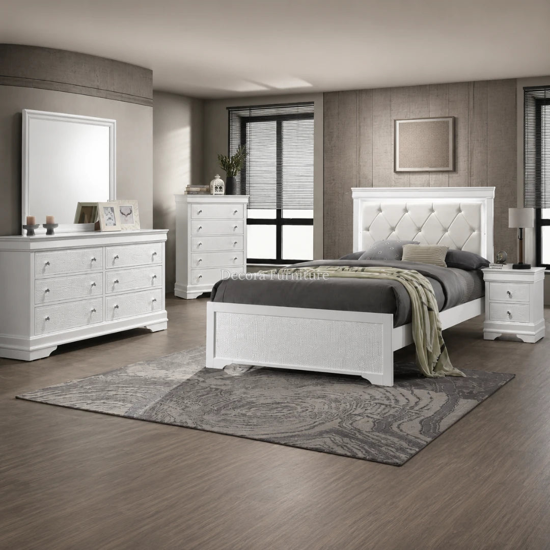 Blaze White Bedroom Set