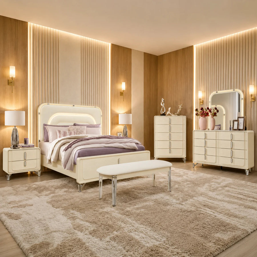 Lyra Beige Queen Bedroom Set