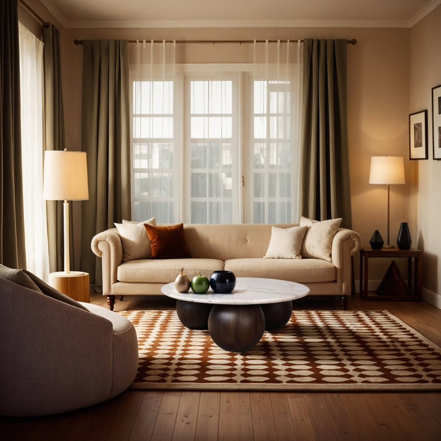 Treviso Marble & Mango Wood Coffee Table