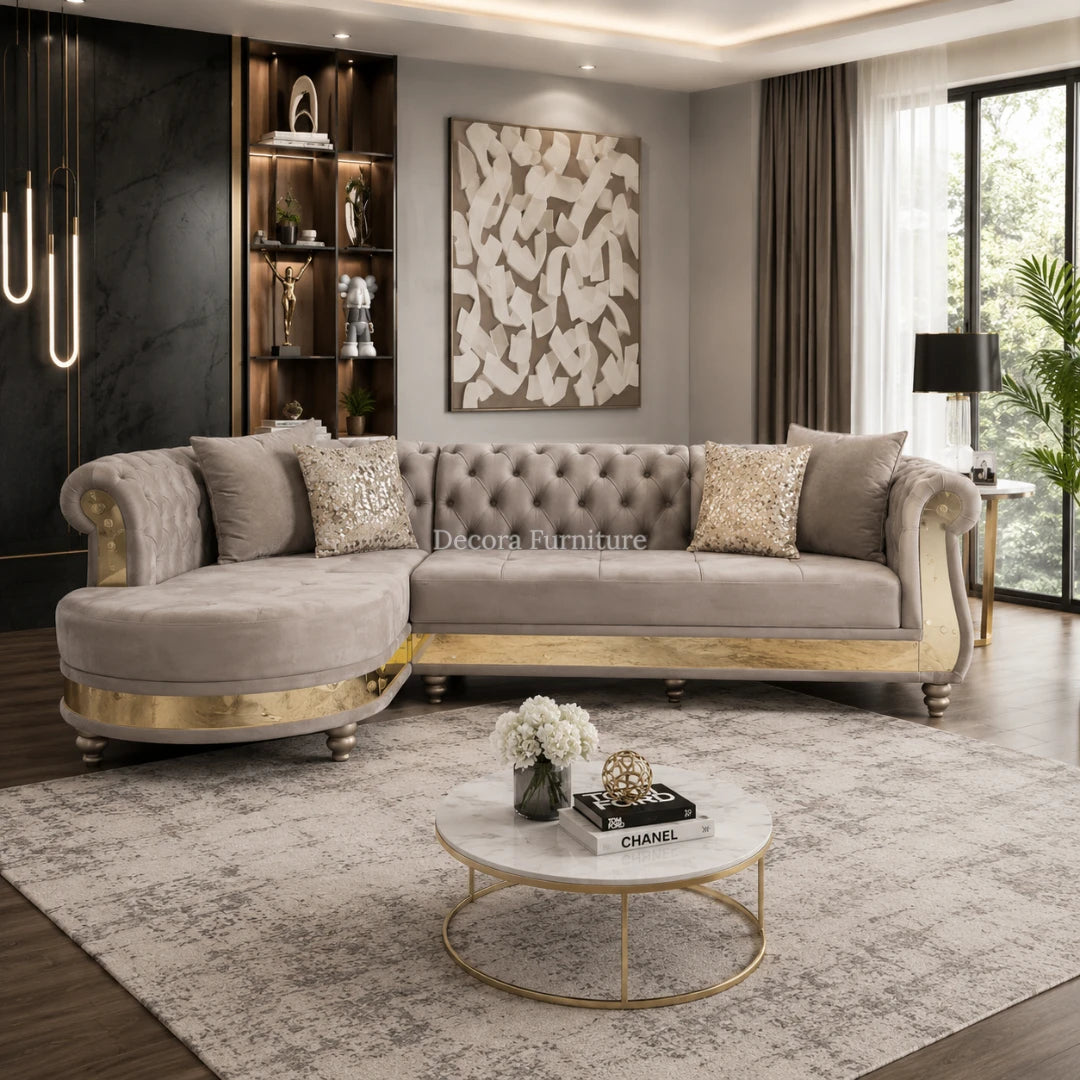 Julia Taupe Sectional Sofa