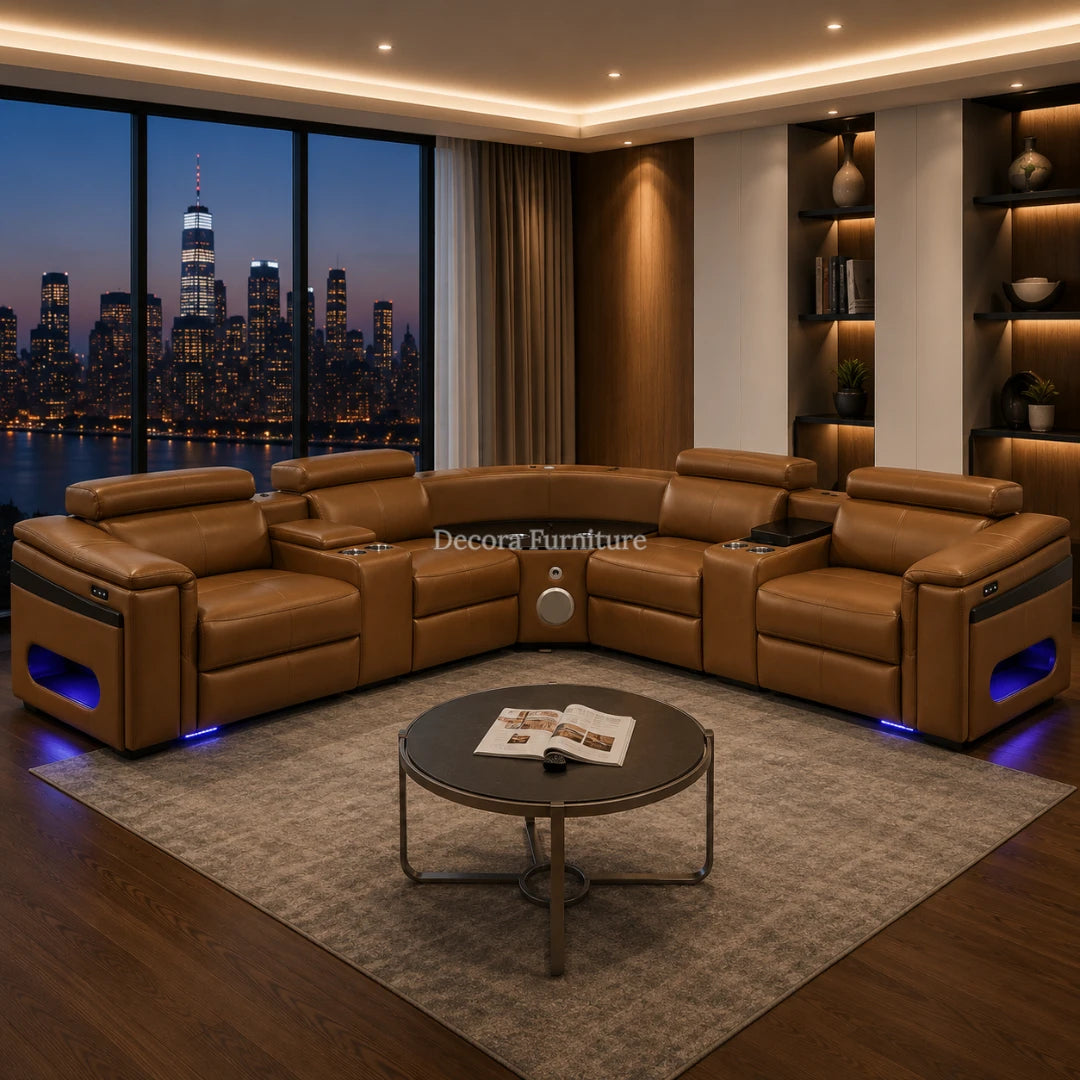 New Caramel Sectional Sofa